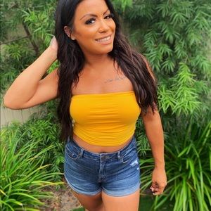 Victoria Secret Yellow Mellow Tube Top